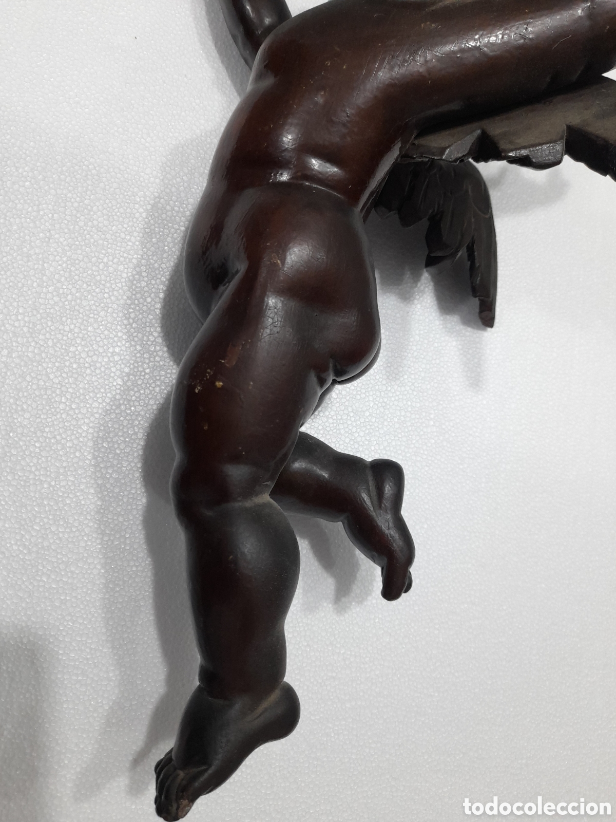 Arte: Talla de querub&iacute;n de nogal - Foto 6