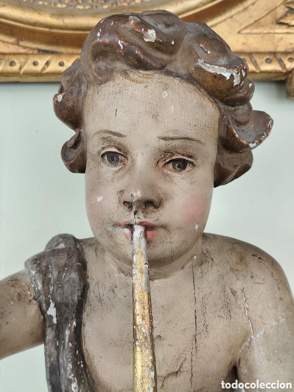 Arte: Antiguo Querub&iacute;n siglo XVII - Foto 2