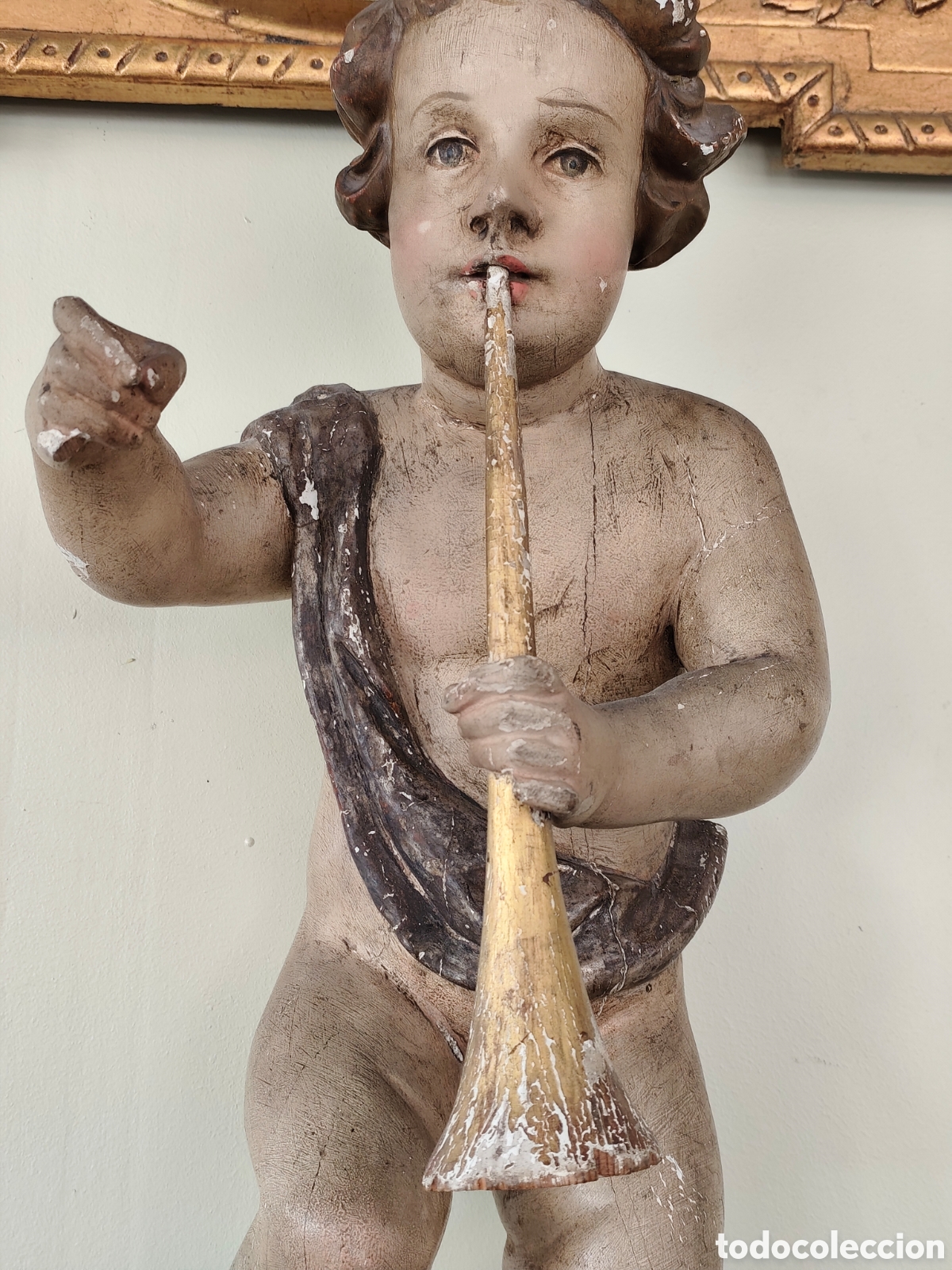 Arte: Antiguo Querub&iacute;n siglo XVII - Foto 3