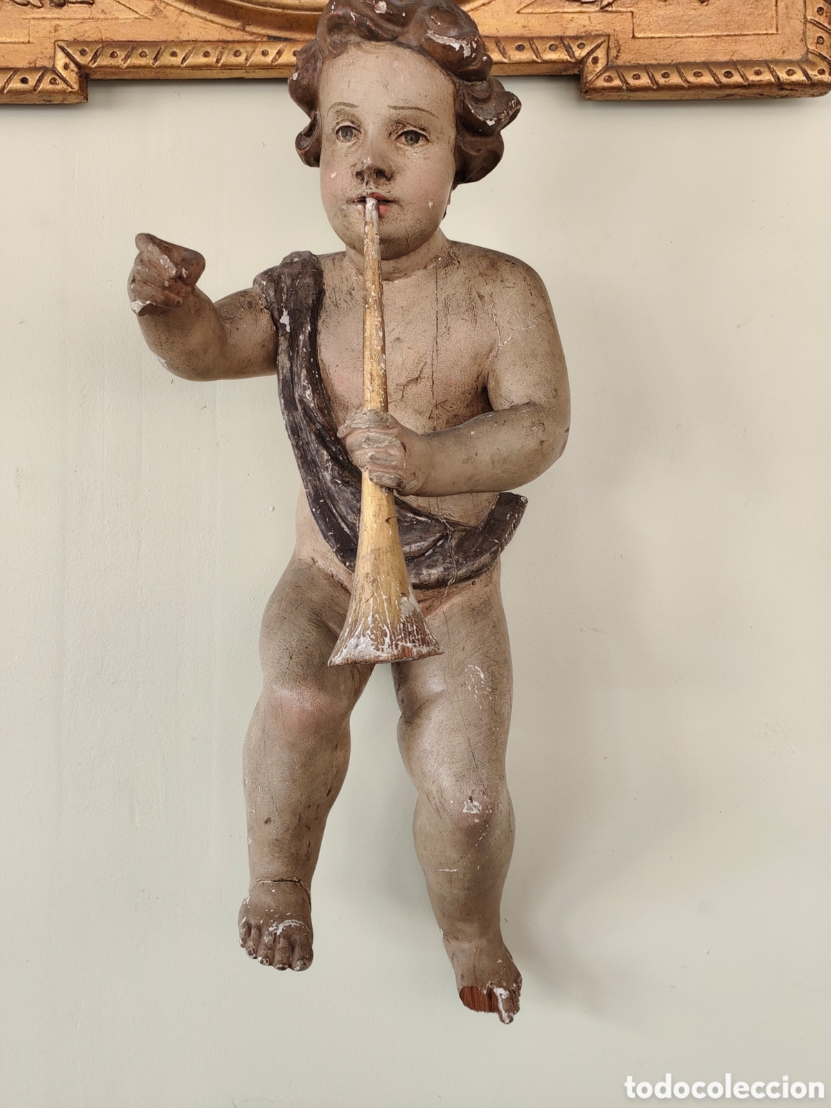 Arte: Antiguo Querub&iacute;n siglo XVII - Foto 1