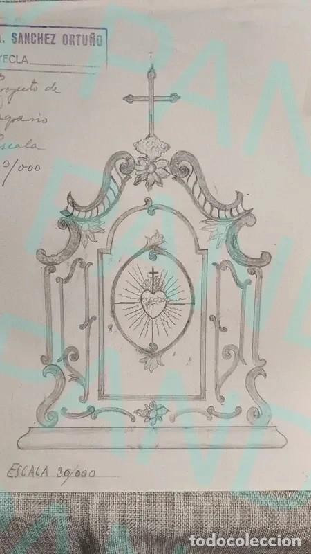 Arte: Boceto-Proyecto de Sagrario S. XIX - Foto 1