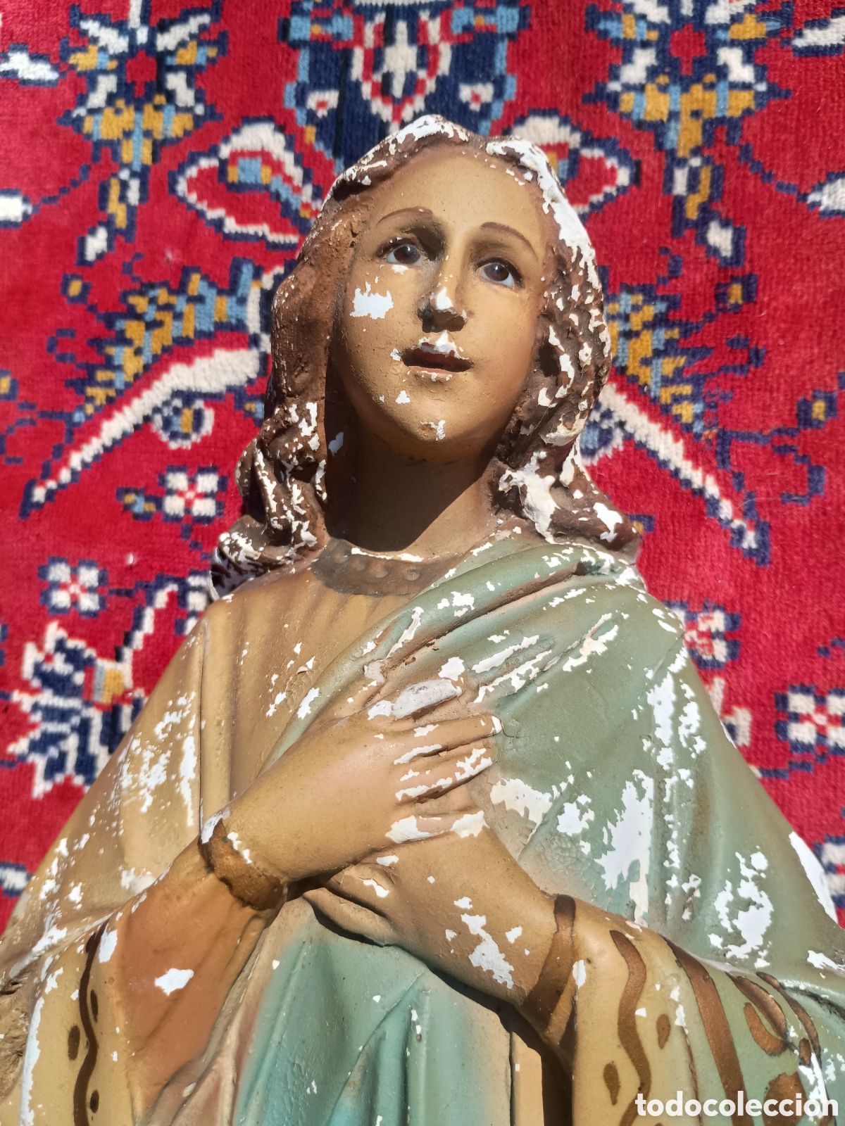 Arte: Virgen inmaculada ojos cristal - Foto 2