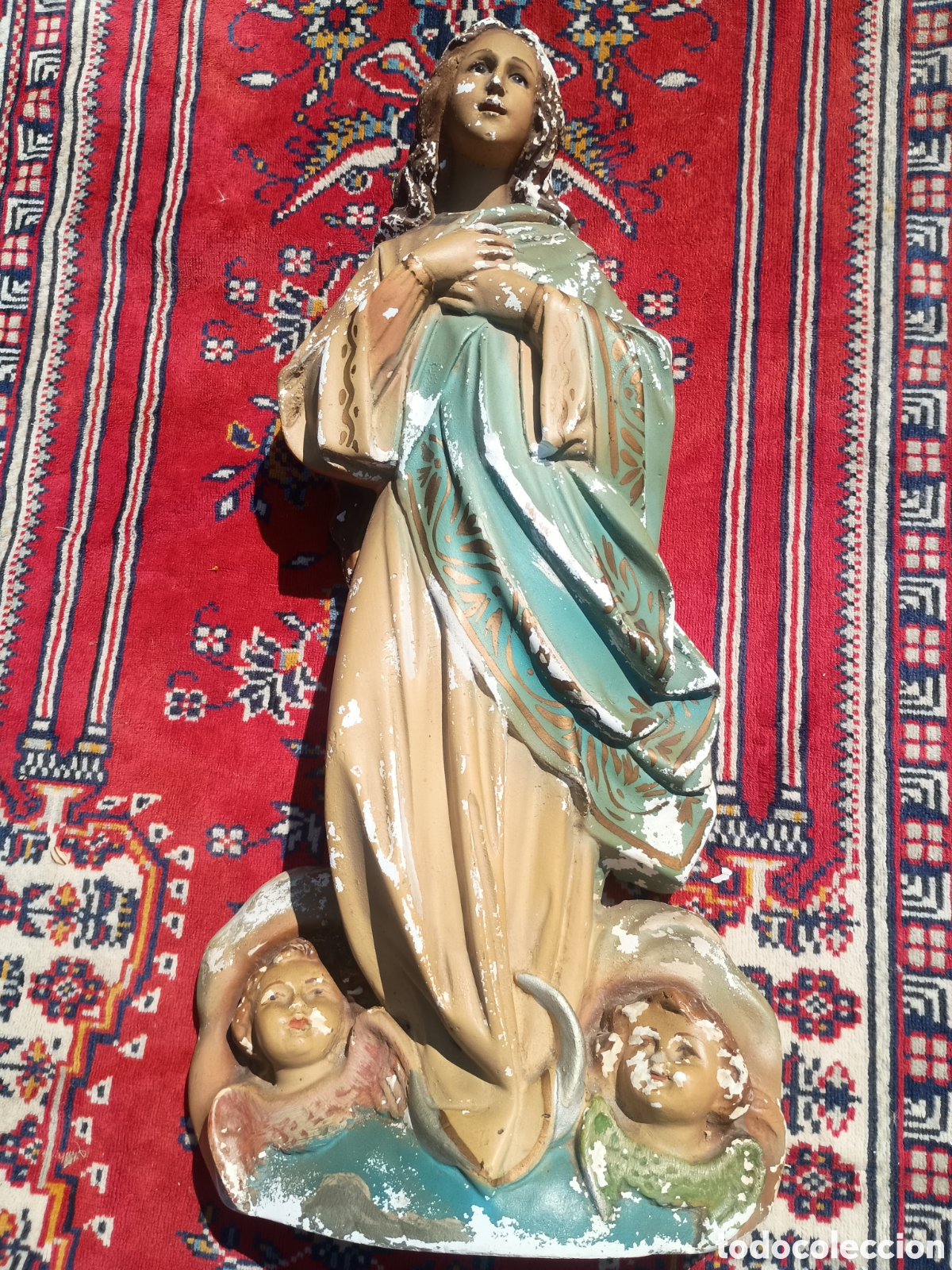 Arte: Virgen inmaculada ojos cristal - Foto 1