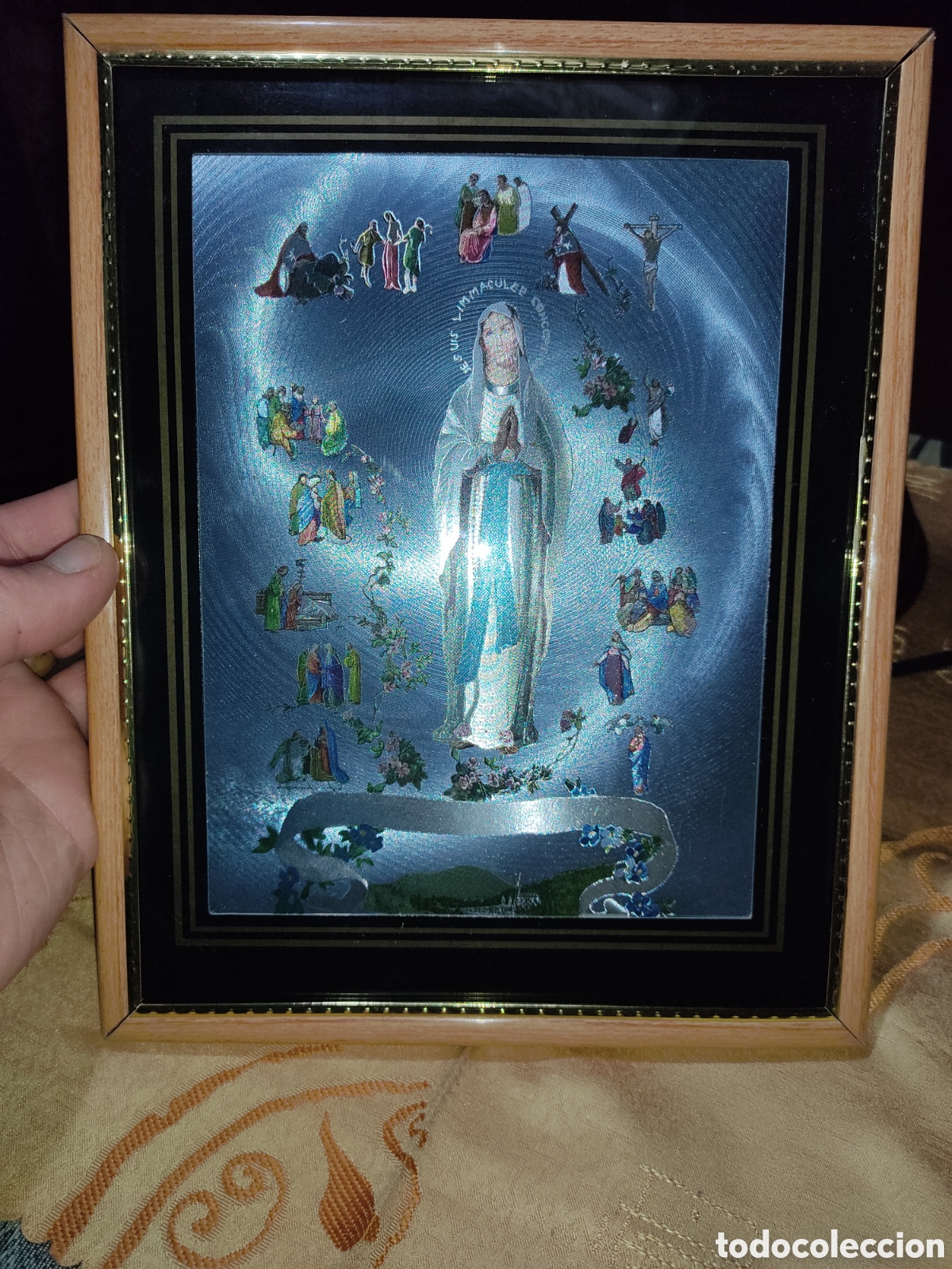 Arte: Icono religioso lamina Virgen Mar&iacute;a Inmaculada Concepci&oacute;n.
