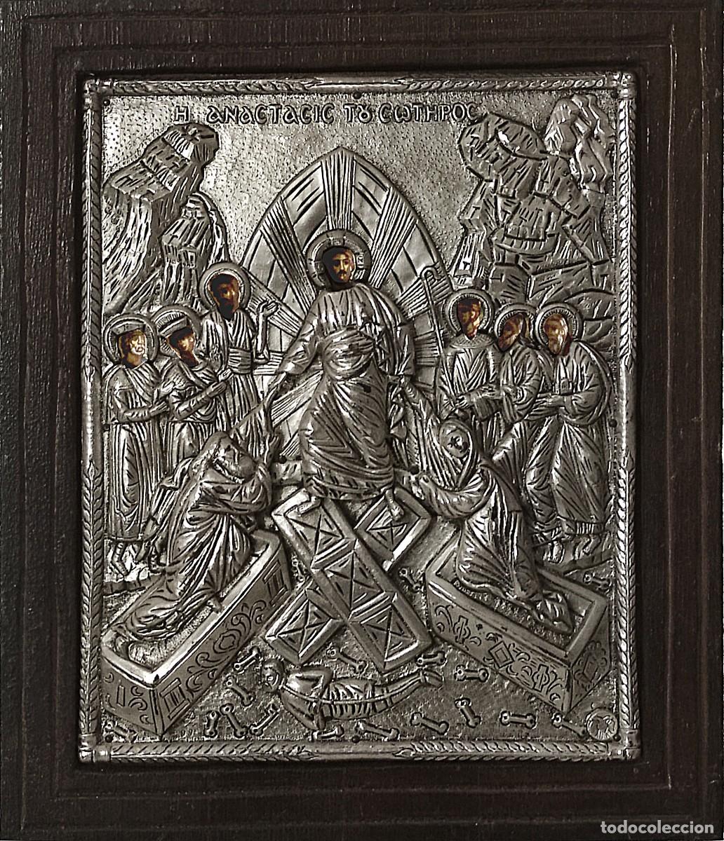 Arte: Icono de plata resureccion del Cristo - Foto 1