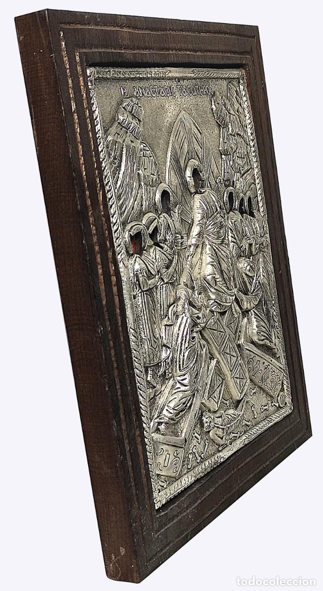 Arte: Icono de plata resureccion del Cristo - Foto 2