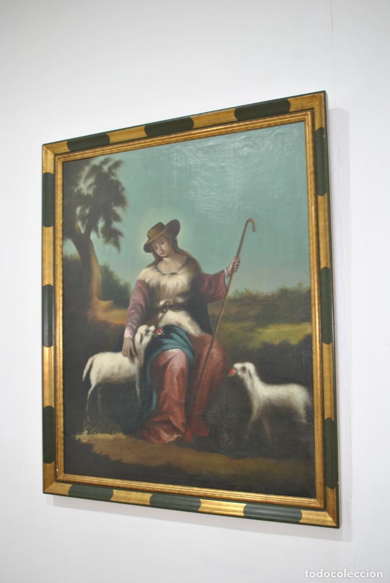 Arte: &Oacute;LEO SOBRE LIENZO DIVINA PASTORA - Foto 3