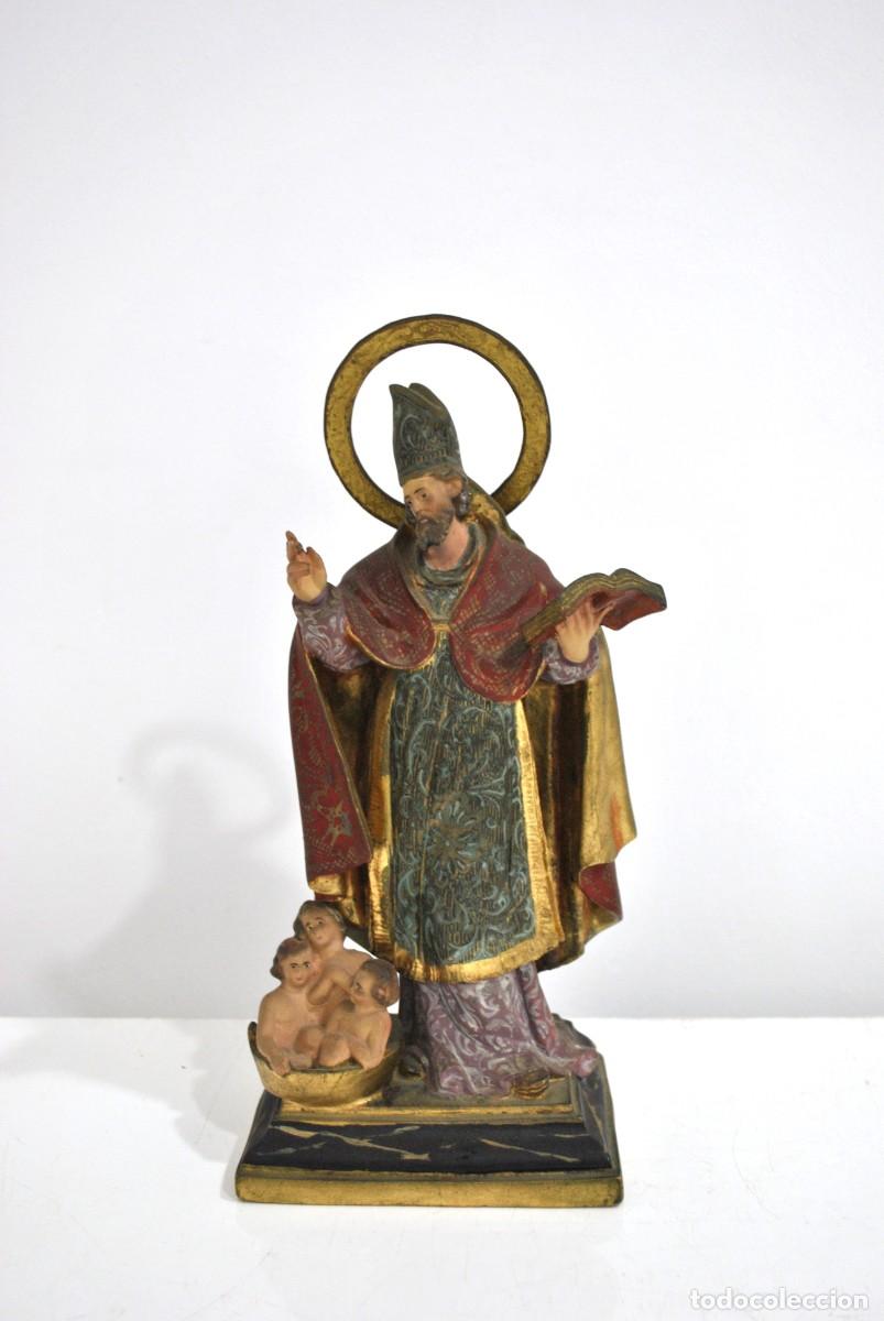 Arte: FIGURA RELIGIOSA SAN NICOL&Aacute;S - Foto 1