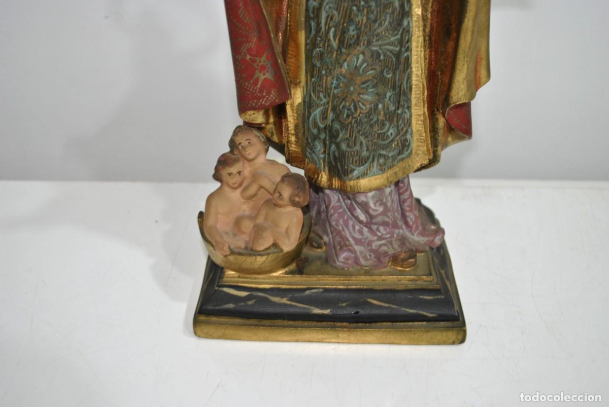 Arte: FIGURA RELIGIOSA SAN NICOL&Aacute;S - Foto 2
