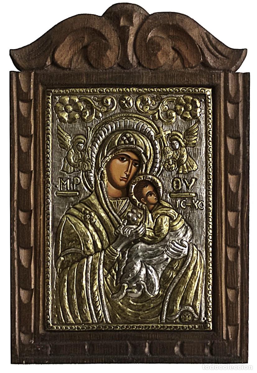 Arte: Icono de plata y oro P. Socorro - Foto 1