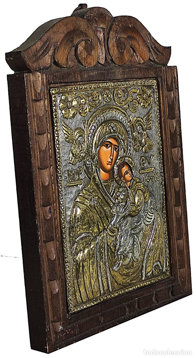 Arte: Icono de plata y oro P. Socorro - Foto 2