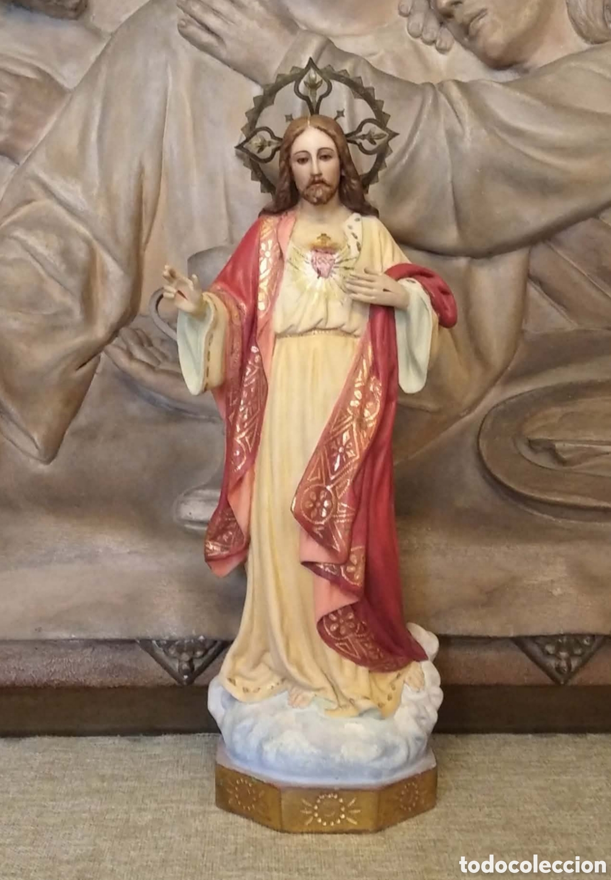 Arte: Sagrado Coraz&oacute;n de Jes&uacute;s, Primera, sello Olot