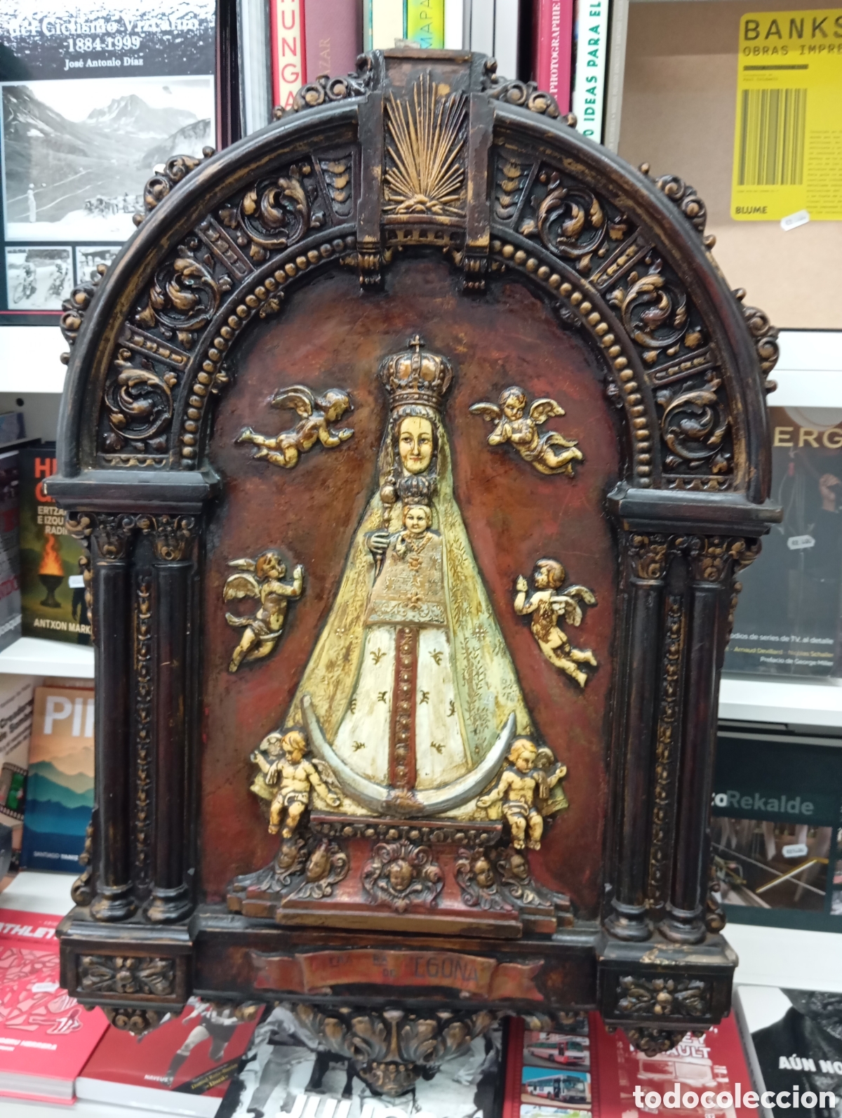 Arte: GRAN RETABLO DE NUESTRA SE&Ntilde;ORA DE BEGO&Ntilde;A C.1910 VIRGEN PATRONA BILBAO REGISTRADO ESTEVA BIZKAIA