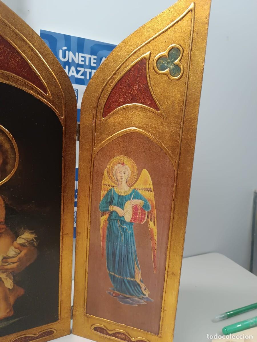 Arte: Tr&iacute;ptico de la Virgen Madre. colecci&oacute;n relioso. - Foto 3