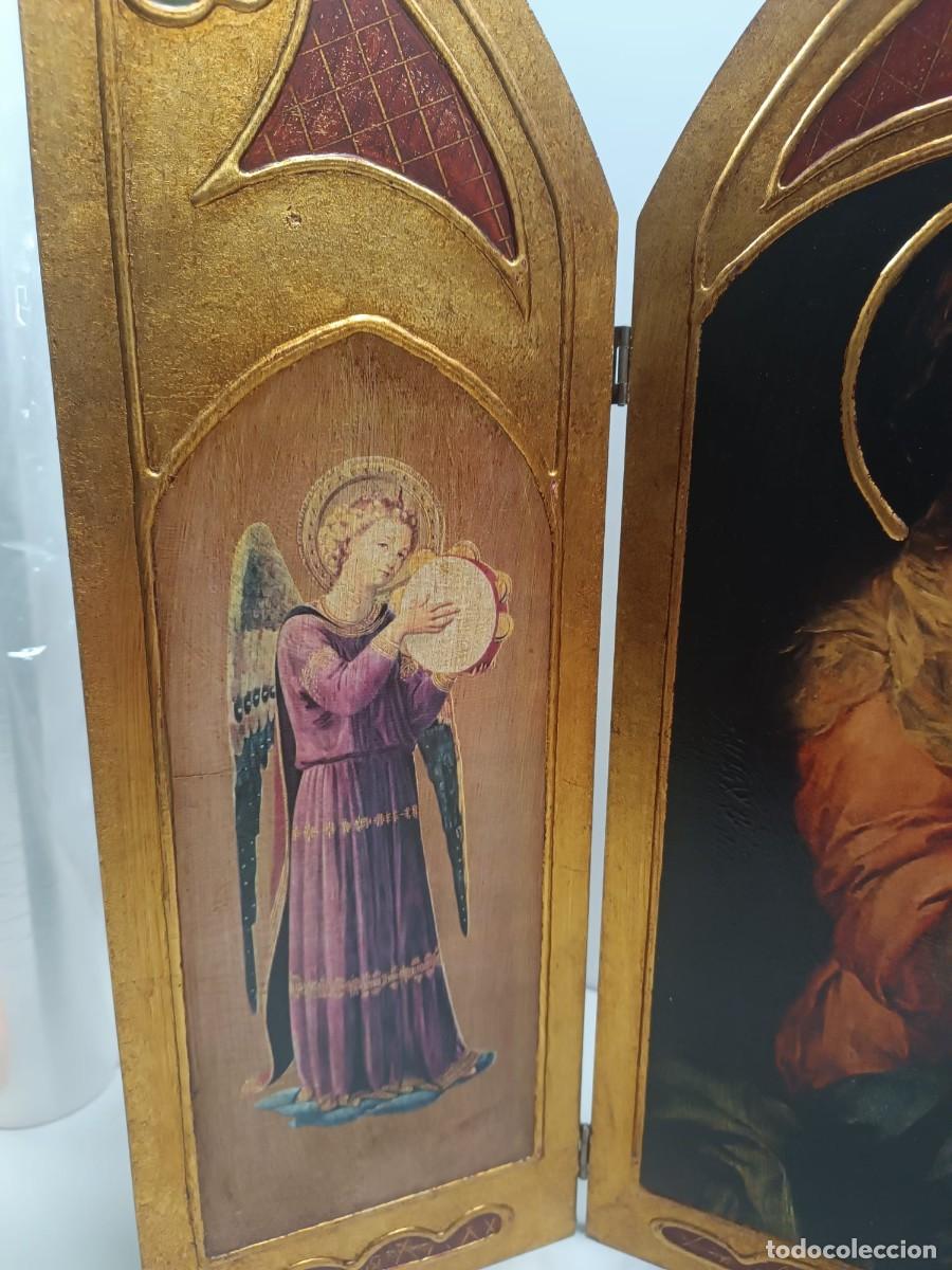 Arte: Tr&iacute;ptico de la Virgen Madre. colecci&oacute;n relioso. - Foto 4