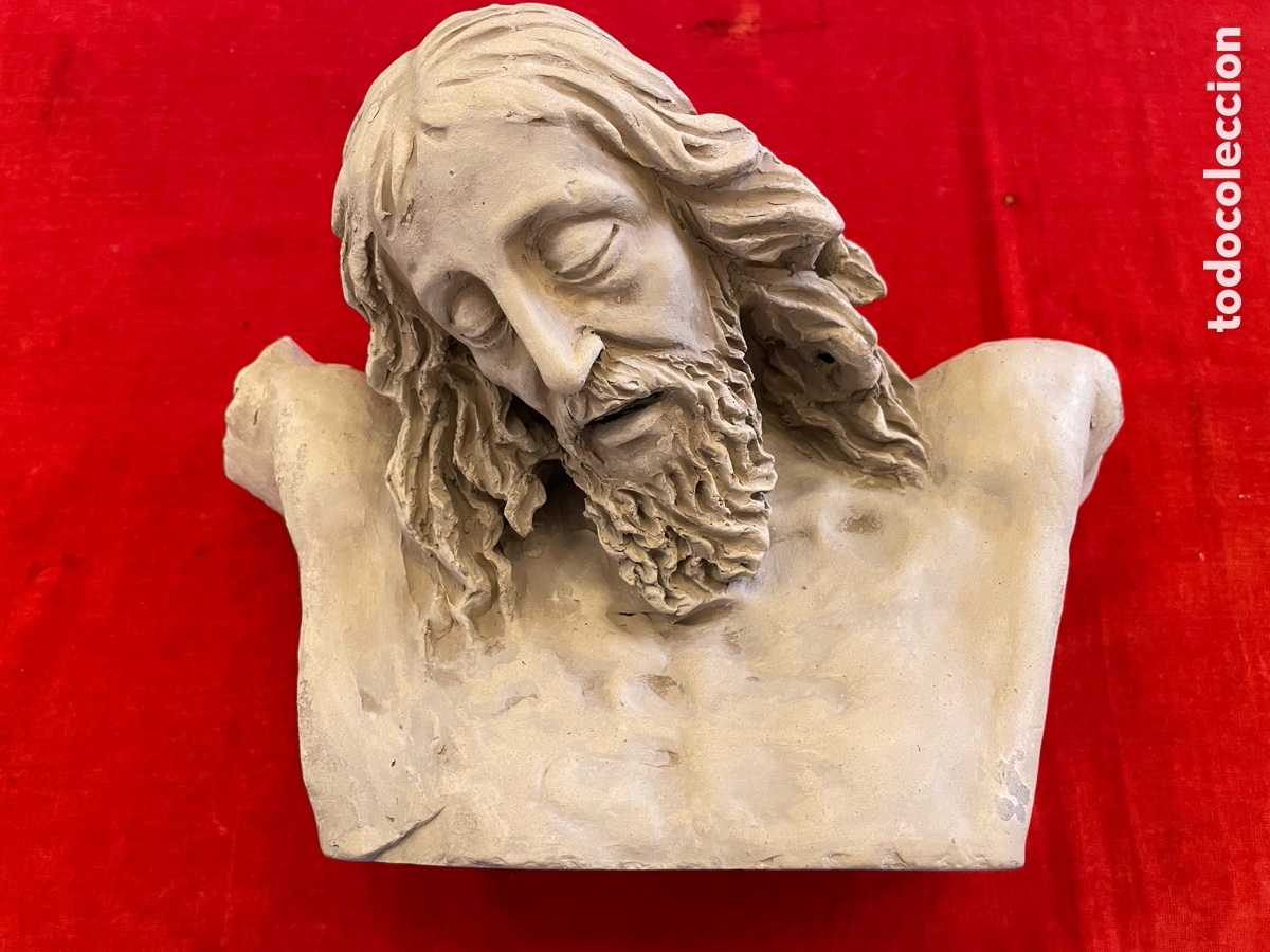 Arte: Busto de Cristo de terracota - Foto 1