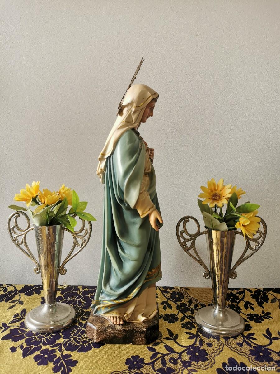 Arte: Virgen Sagrado Coraz&oacute;n de Mar&iacute;a Olot 35cm - Foto 2