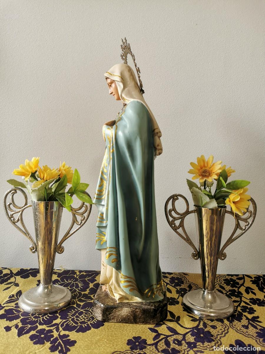 Arte: Virgen Sagrado Coraz&oacute;n de Mar&iacute;a Olot 35cm - Foto 4