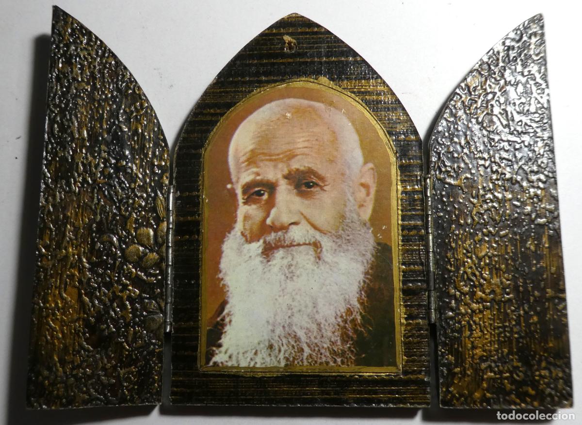 Arte: Bonito tr&iacute;ptico de Fray Leopoldo de Alpandeire ,fraile capuchino espa&ntilde;ol
