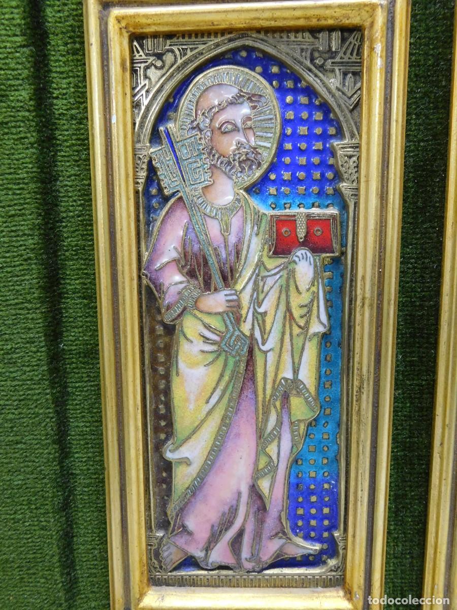 Arte: TR&Iacute;PTICO VIRGEN DE LA LECHE - ESMALTE MODEST MORAT&Oacute; - Foto 4