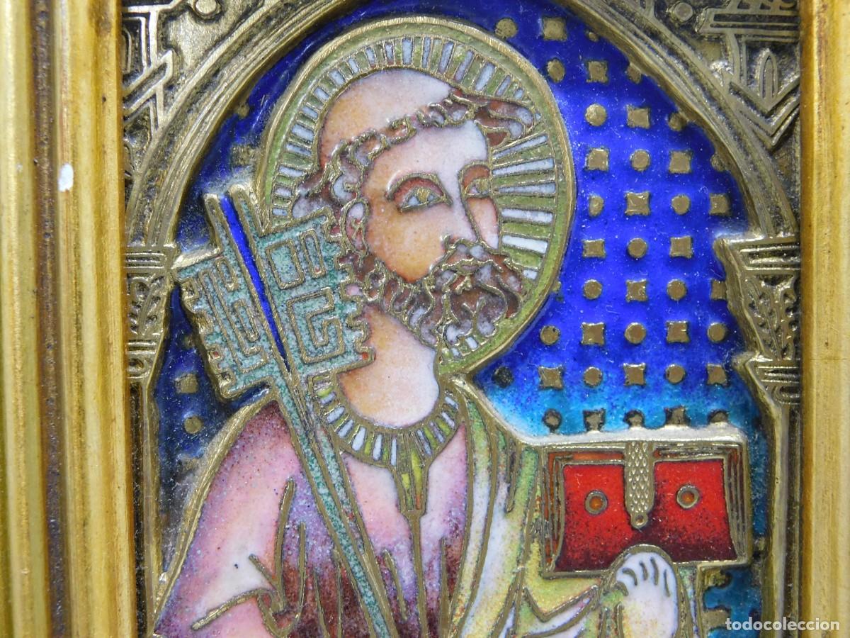 Arte: TR&Iacute;PTICO VIRGEN DE LA LECHE - ESMALTE MODEST MORAT&Oacute; - Foto 7