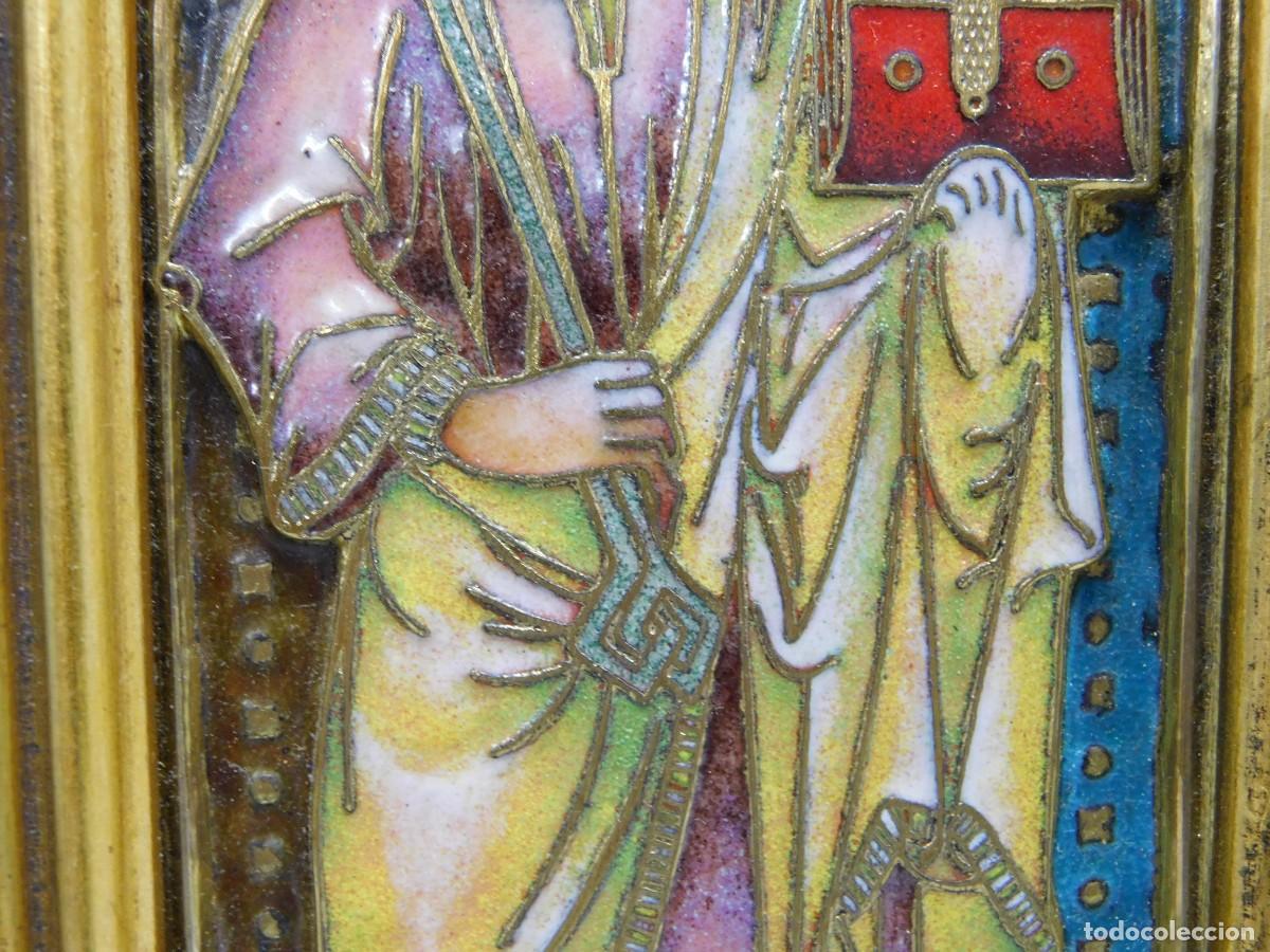 Arte: TR&Iacute;PTICO VIRGEN DE LA LECHE - ESMALTE MODEST MORAT&Oacute; - Foto 8