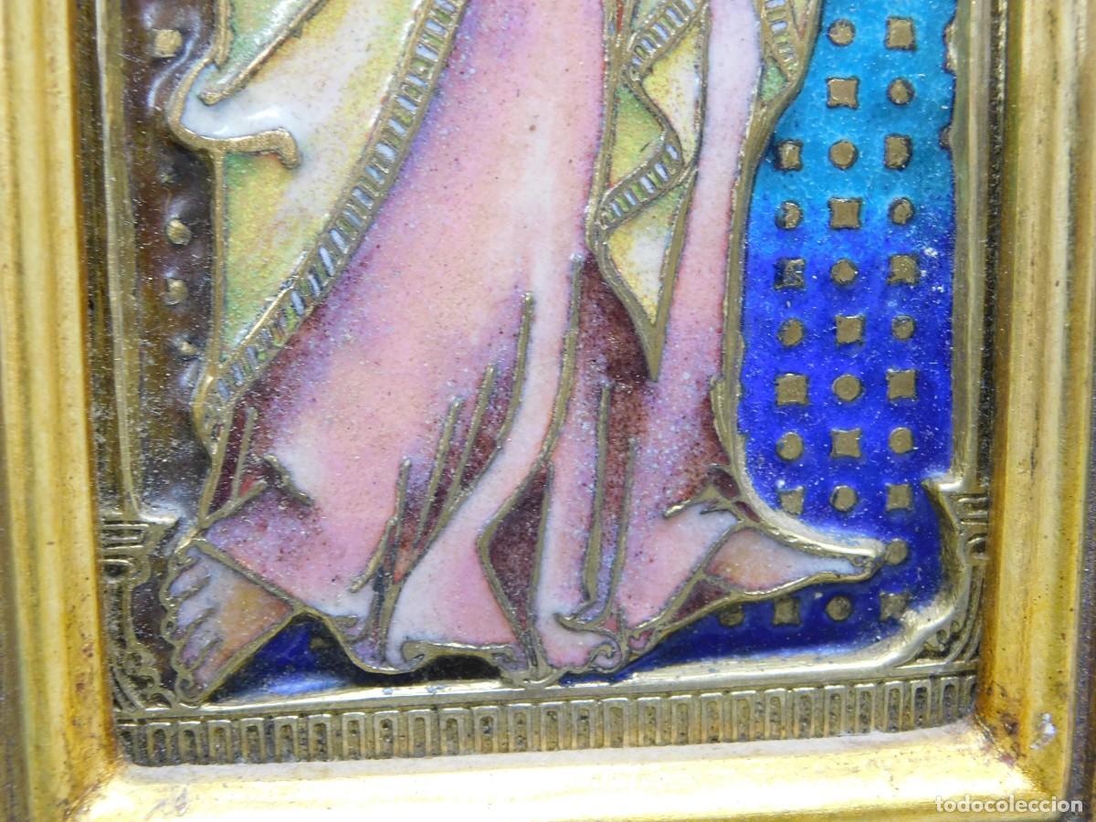 Arte: TR&Iacute;PTICO VIRGEN DE LA LECHE - ESMALTE MODEST MORAT&Oacute; - Foto 9