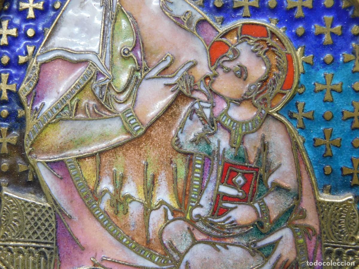Arte: TR&Iacute;PTICO VIRGEN DE LA LECHE - ESMALTE MODEST MORAT&Oacute; - Foto 11