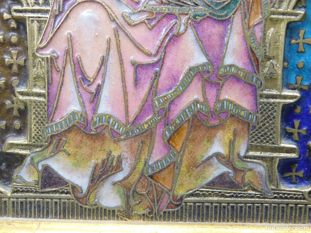 Arte: TR&Iacute;PTICO VIRGEN DE LA LECHE - ESMALTE MODEST MORAT&Oacute; - Foto 12