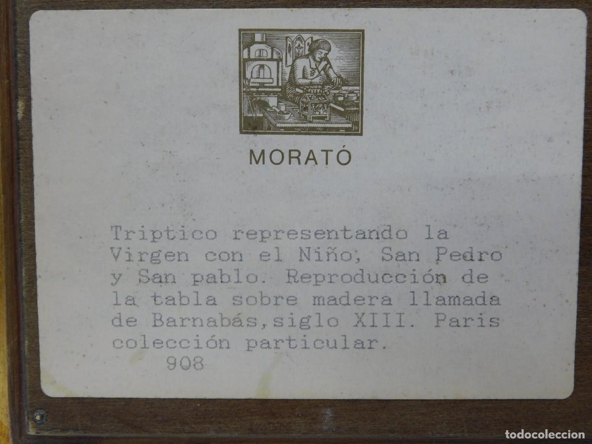Arte: TR&Iacute;PTICO VIRGEN DE LA LECHE - ESMALTE MODEST MORAT&Oacute; - Foto 19