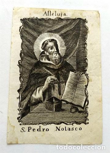 Arte: Antiguo grabado xilogr&aacute;fico de San Pedro Nolasco