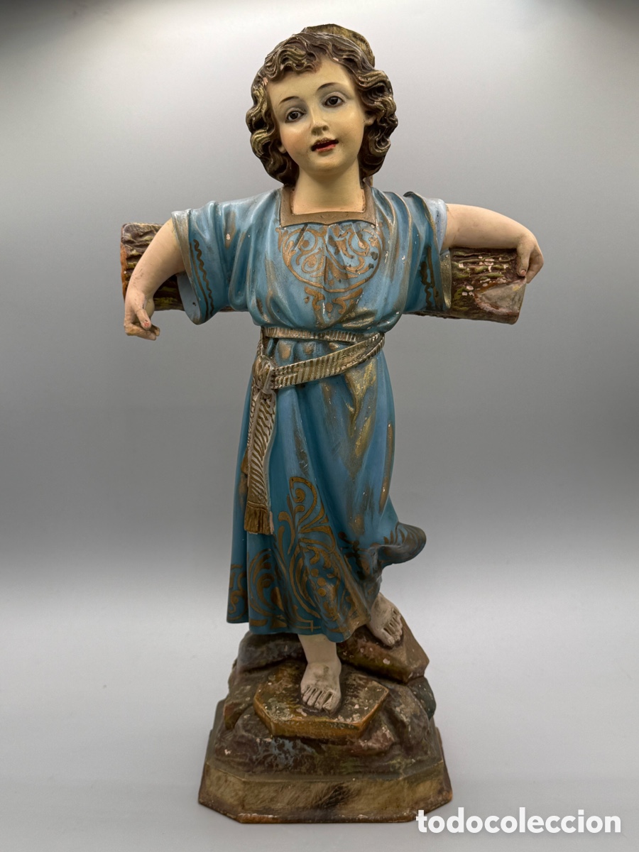 Arte: Olot Ni&ntilde;o Dios Pasionario tama&ntilde;o grande. 37,5 cms. El Santo Cristo de Olot Gerona