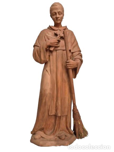 Arte: San Mart&iacute;n de Porres (El Santo de la Escoba) - Modelo de Taller de Imaginer&iacute;a de Olot - Alto 110 CM