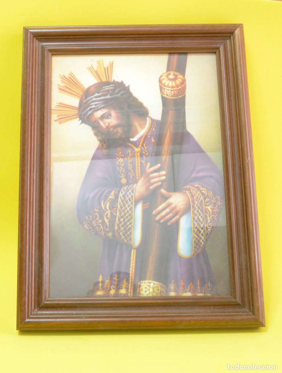Arte: IMAGEN CON L&Aacute;MINA DE JES&Uacute;S DEL GRAN PODER ENMARCADO, EXC++ - Foto 1