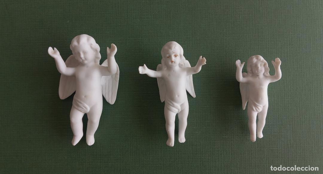 Arte: 3 ANGELITOS DE BISCUIT . - Foto 1