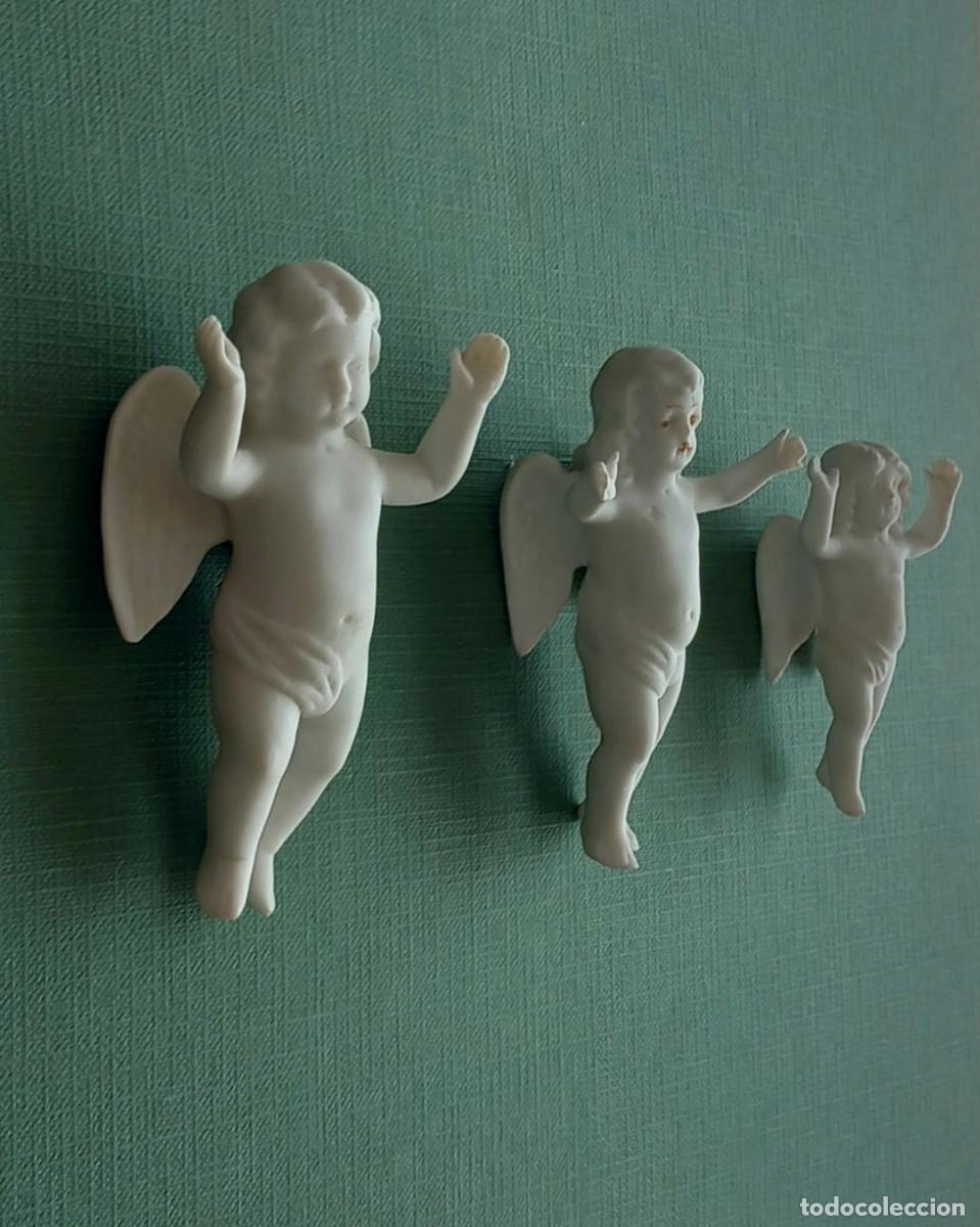 Arte: 3 ANGELITOS DE BISCUIT . - Foto 3