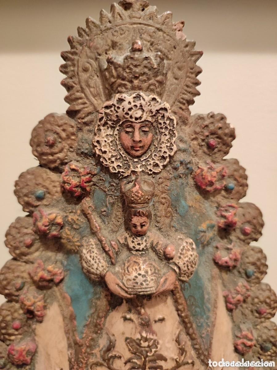 Arte: Bonita figura imagen Virgen del Rocio firmada por el escultor Aurelio Fern&aacute;ndez