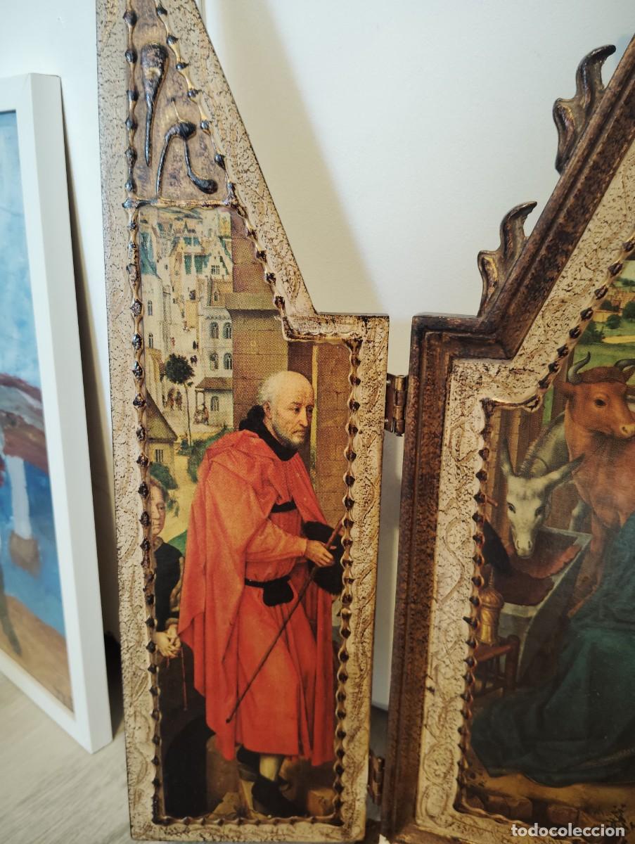 Arte: Tr&iacute;ptico religioso de madera - Foto 4