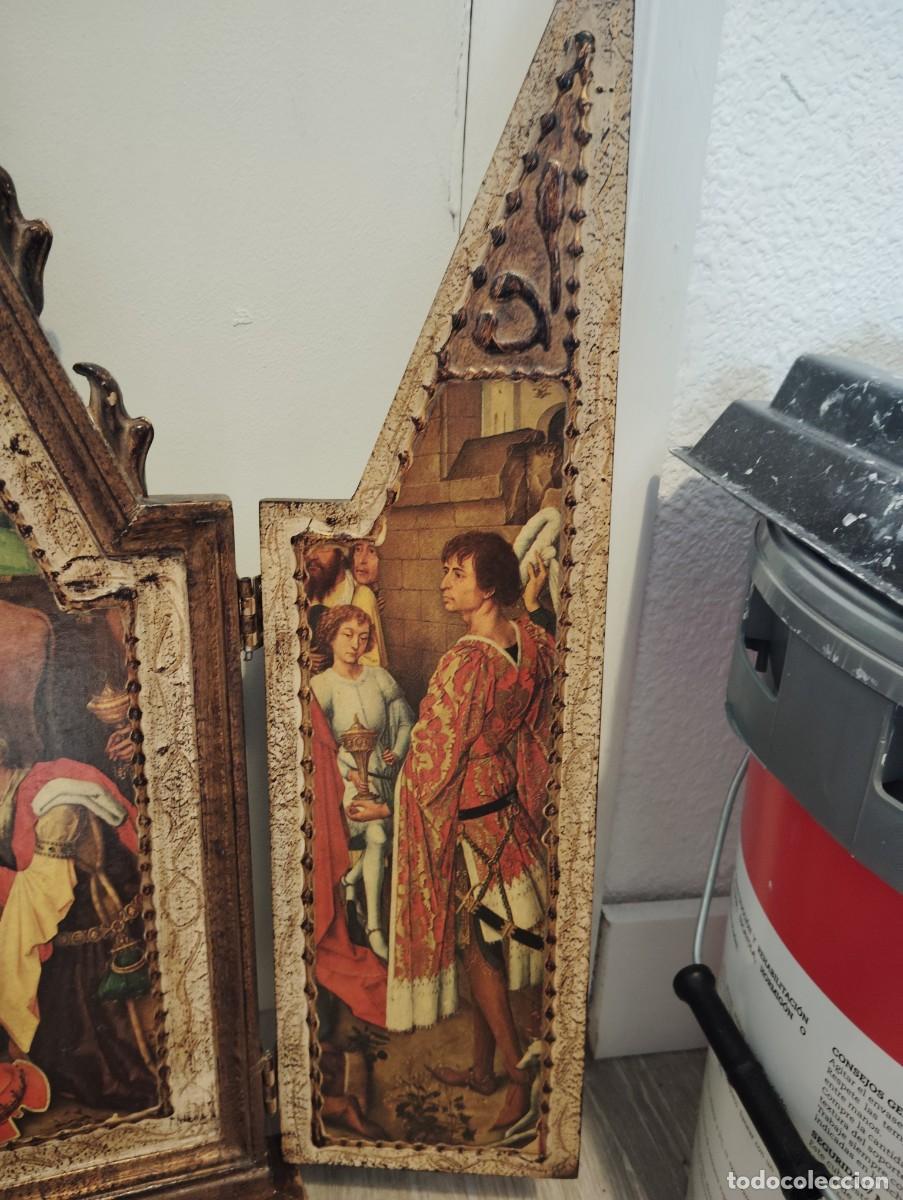 Arte: Tr&iacute;ptico religioso de madera - Foto 5