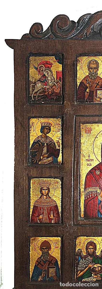 Arte: Poliptico con im&aacute;genes de santos y santas - Foto 2