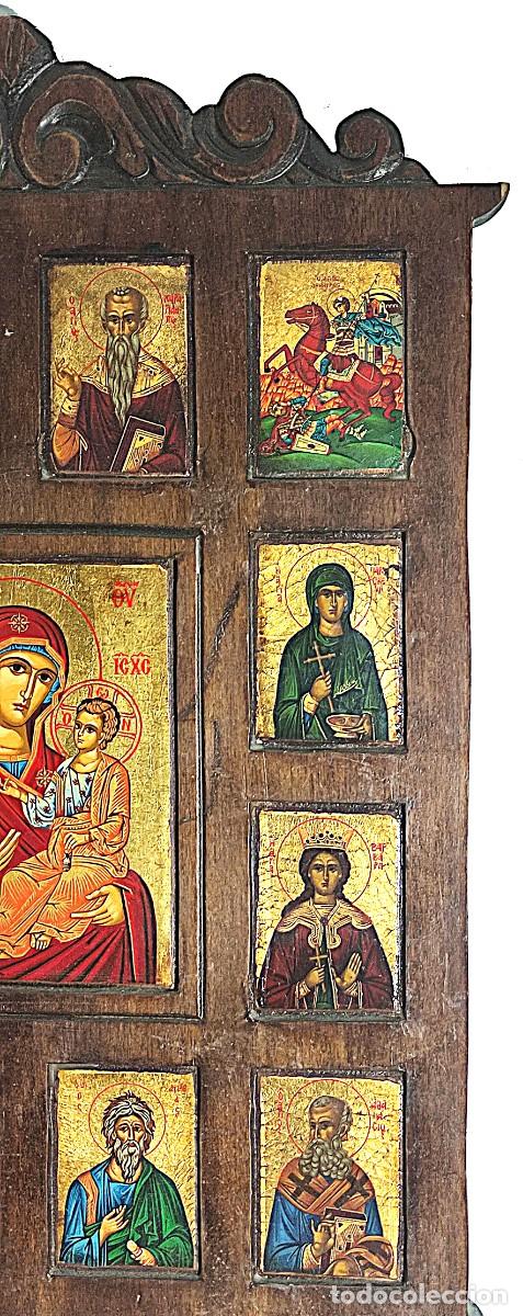 Arte: Poliptico con im&aacute;genes de santos y santas - Foto 3