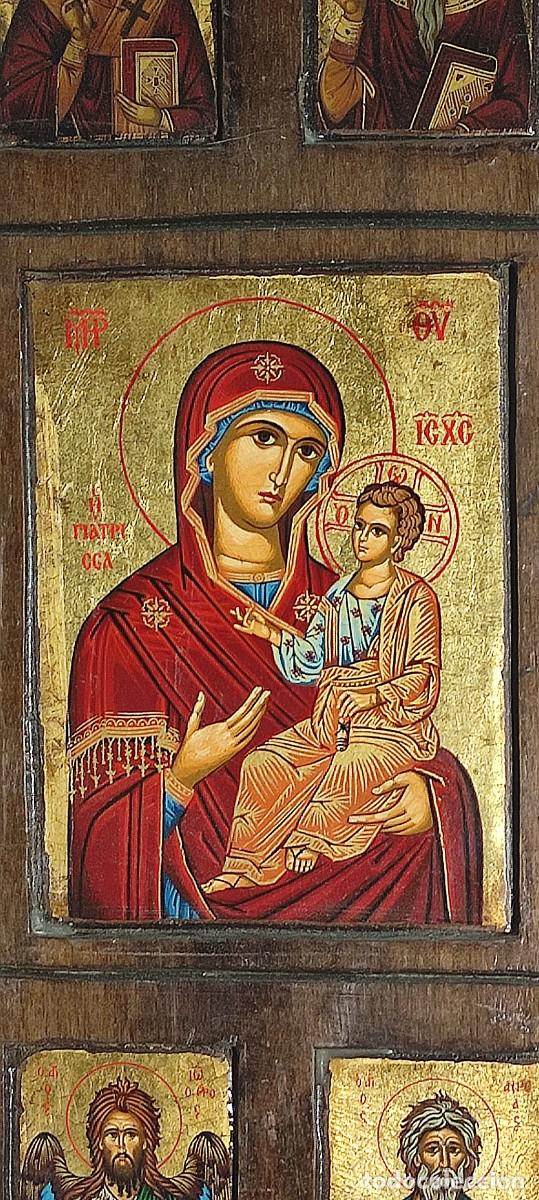 Arte: Poliptico con im&aacute;genes de santos y santas - Foto 4