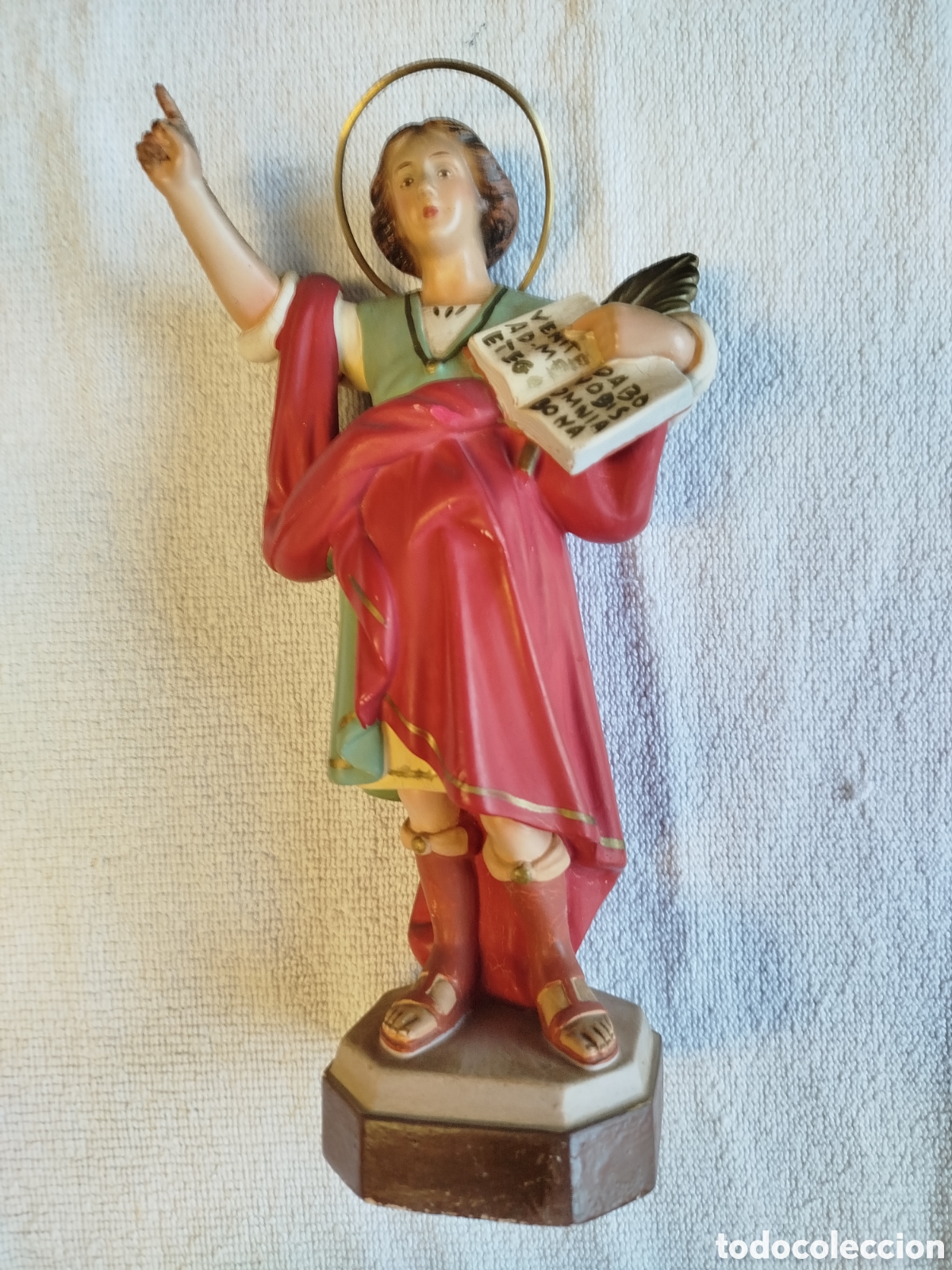 Arte: Antigua figura estuco de San Pancracio de Ornato (Olot) para Belloso.