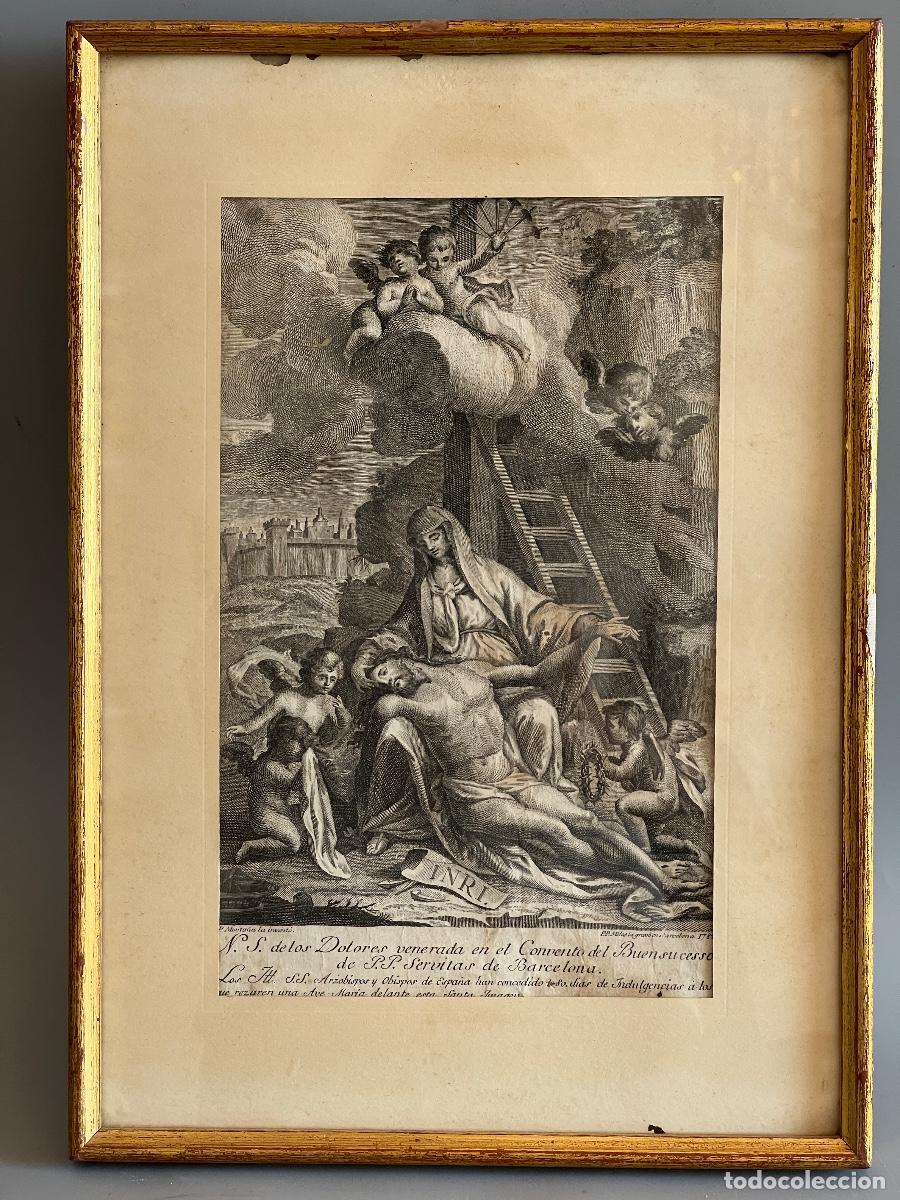Arte: Ntra Sra de los Dolores. Gravado.PERE PAU MONTA&Ntilde;A Y PERE PASCUAL MOLES, 1782