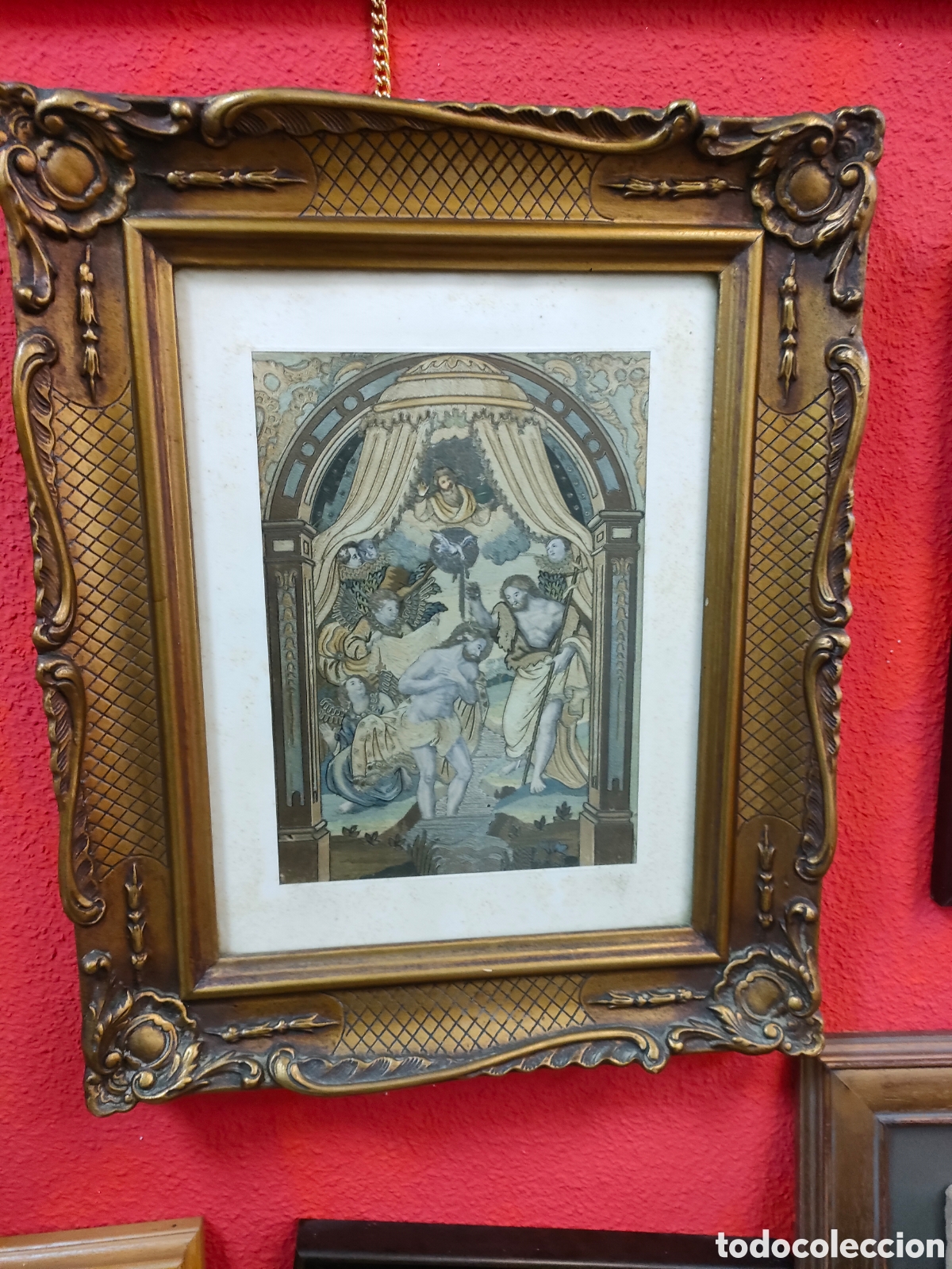 Arte: Lamina con hilo bordados. Principio siglo xx