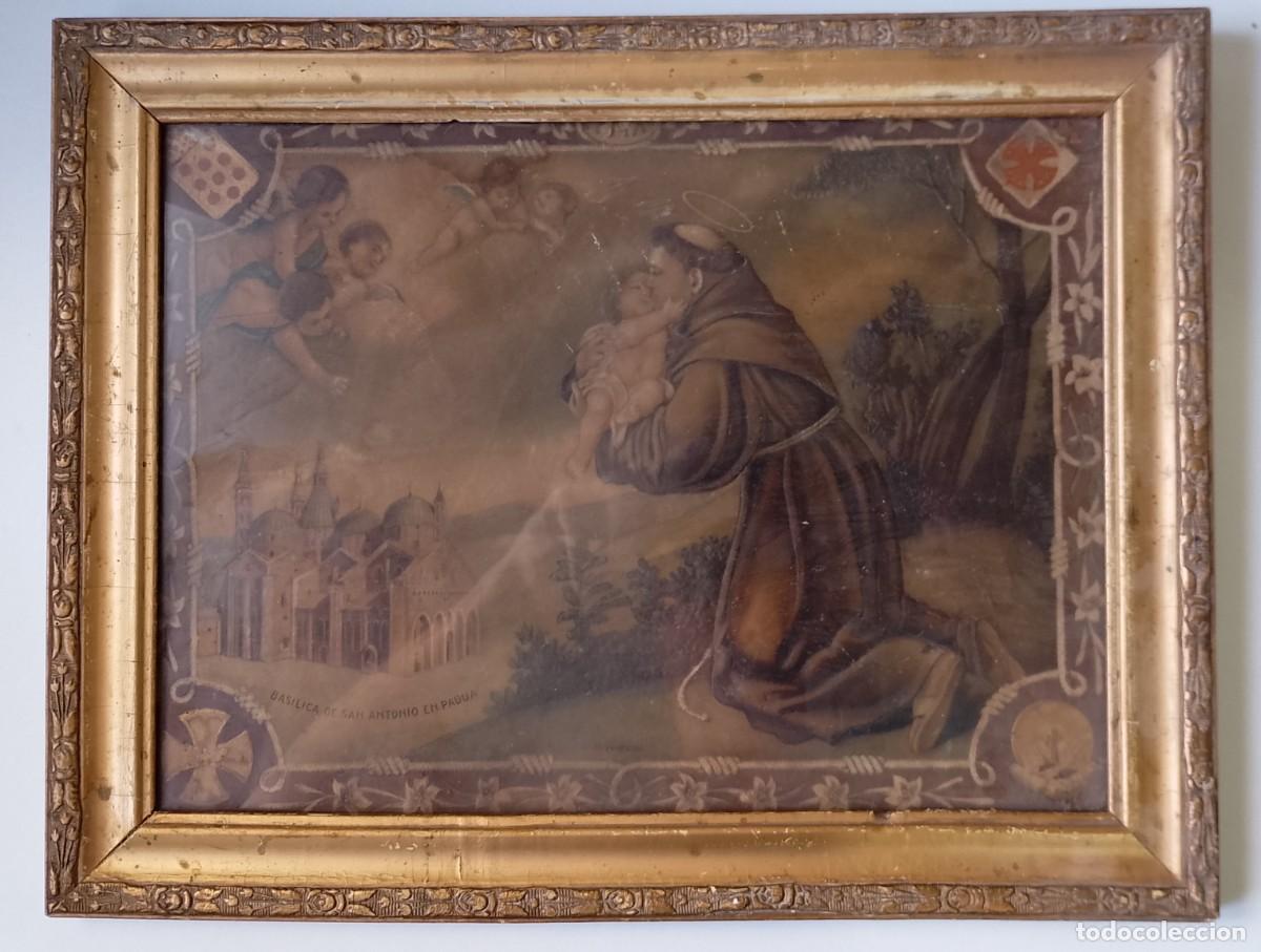 Arte: Cuadro antiguo de San Antonio de Padua