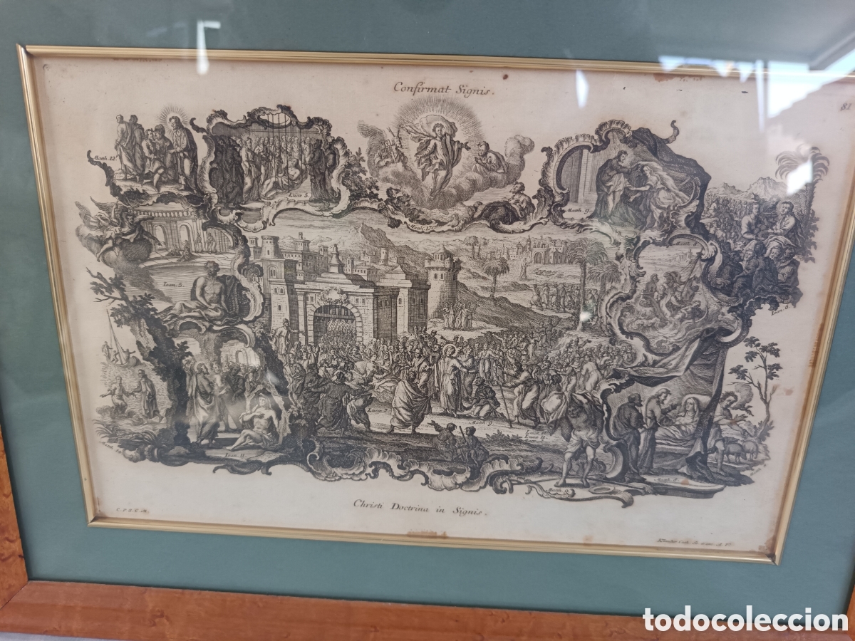 Arte: ANTIGUO GRABADO RELIGIOSO B&Iacute;BLICO, KLAUBER, S.XVIII