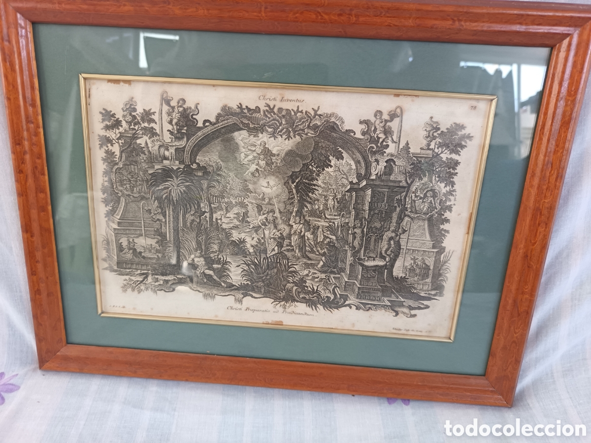 Arte: ANTIGUO GRABADO RELIGIOSO B&Iacute;BLICO, KLAUBER, S.XVIII, CHRISTI INVENTUS