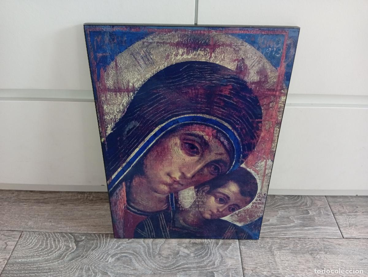 Arte: Icono Virgen del Camino Neocatecumenal (Kiko Arg&uuml;ello) - Tabla sobre Madera ​