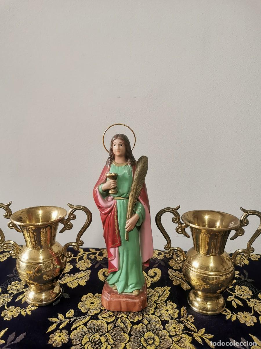 Arte: Santa Luc&iacute;a Yeso 24cm